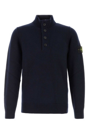 Midnight blue wool blend sweater Black STONE ISLAND (L2S155100040S00A3)
