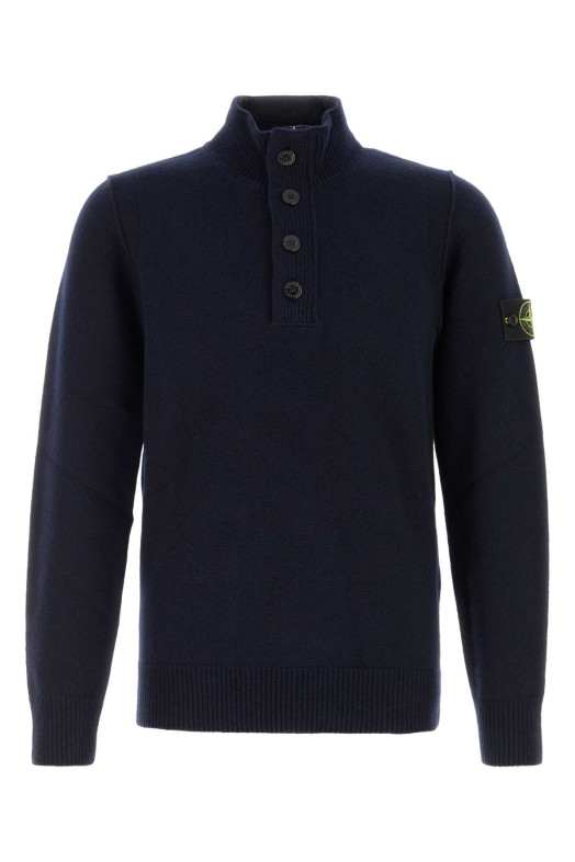 Midnight blue wool blend sweater Black STONE ISLAND (L2S155100040S00A3)