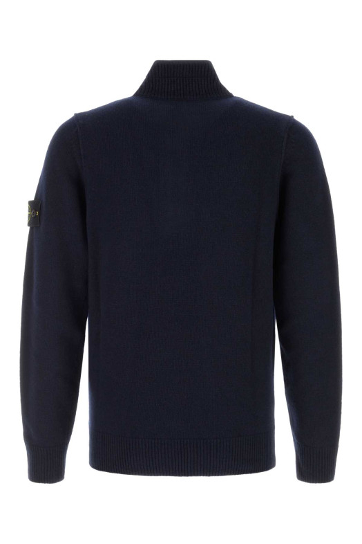 Midnight blue wool blend sweater Black STONE ISLAND (L2S155100040S00A3)