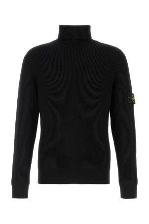 Black wool sweater Black STONE ISLAND (L2S155100052S00C2)