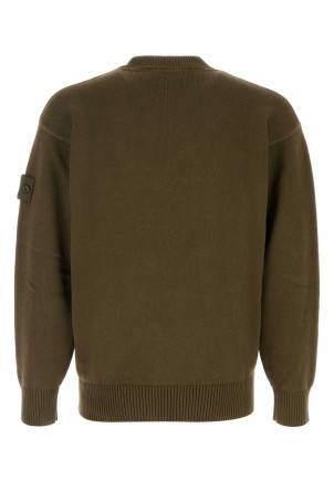 Olive green cotton blend sweater STONE ISLAND (L2S155100063S00FA)