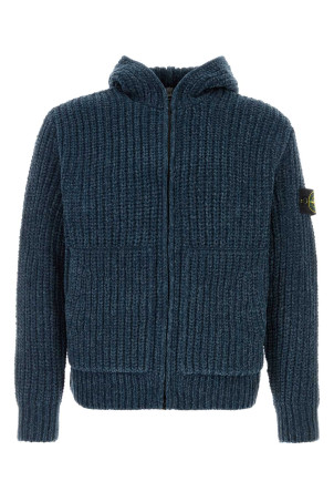 Blue cotton cardigan STONE ISLAND (L2S155100065S0N16)