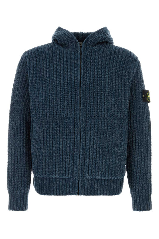 Blue cotton cardigan STONE ISLAND (L2S155100065S0N16)