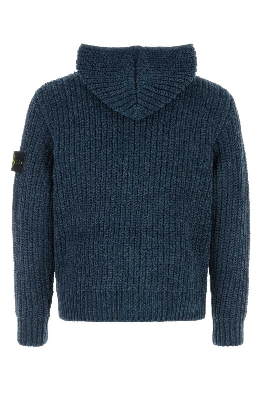 Blue cotton cardigan STONE ISLAND (L2S155100065S0N16)