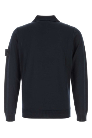 Midnight blue wool polo shirt Black STONE ISLAND (L2S155100076S00FC)
