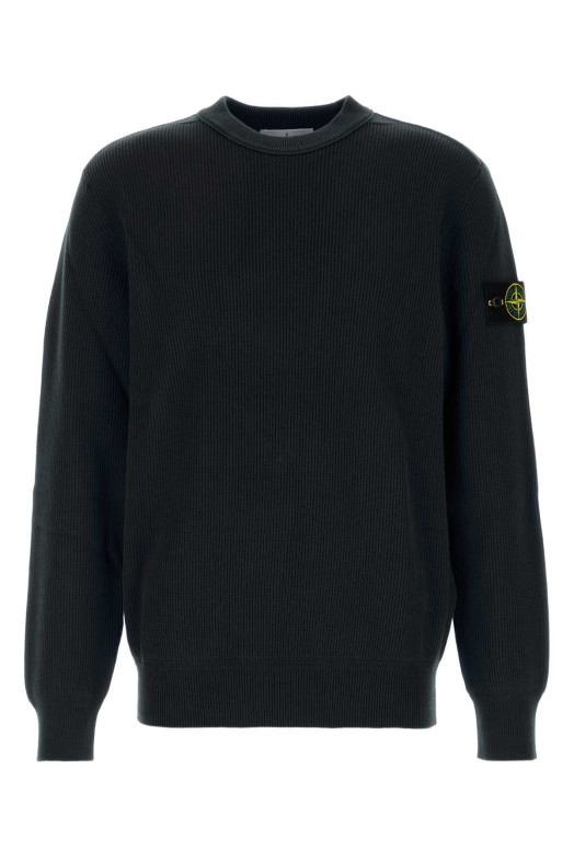 Black cotton sweater Black STONE ISLAND (L2S155100154S00D8)