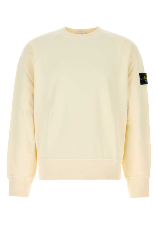 Ivory cotton sweatshirt White STONE ISLAND (L2S156100008S0051)