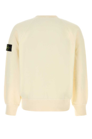 Ivory cotton sweatshirt White STONE ISLAND (L2S156100008S0051)