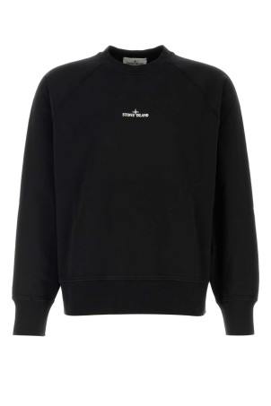 Black cotton sweatshirt Black STONE ISLAND (L2S156100008S0466)