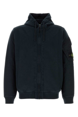 Midnight blue cotton sweatshirt Black STONE ISLAND (L2S156100016S0A20)