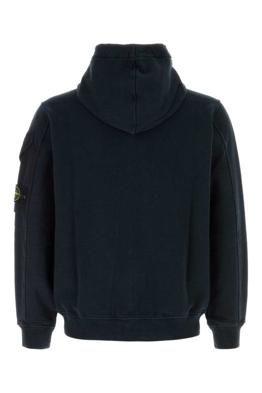 Midnight blue cotton sweatshirt Black STONE ISLAND (L2S156100016S0A20)