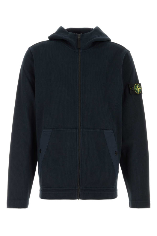 Navy blue cotton sweatshirt Black STONE ISLAND (L2S156100020S0472)