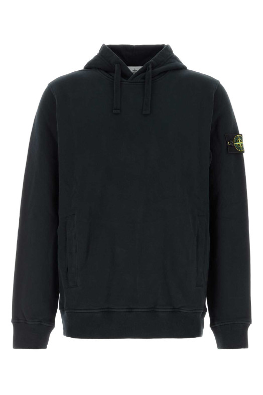 Black cotton sweatshirt Black STONE ISLAND (L2S156100048S0A20)
