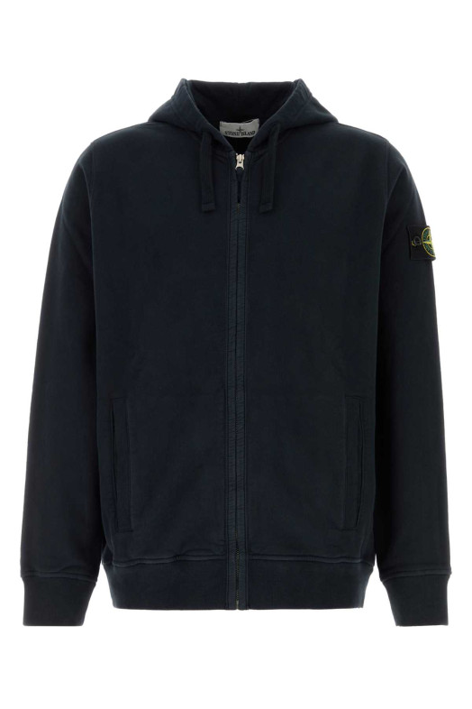 Midnight blue cotton sweatshirt Black STONE ISLAND (L2S156100067S0A20)