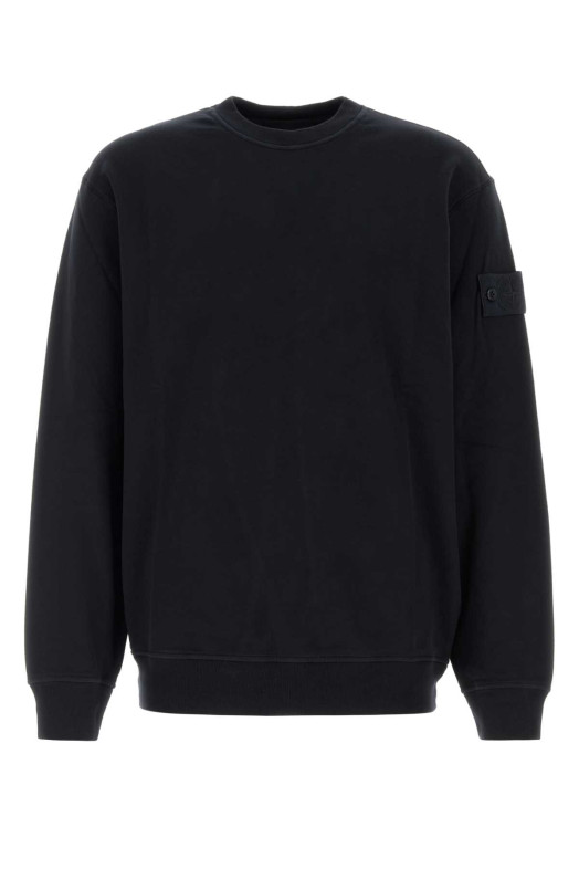 Black stretch cotton sweatshirt Black STONE ISLAND (L2S156100069S0F53)