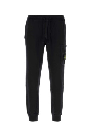 Black cotton joggers Black STONE ISLAND (L2S156200010S0051)