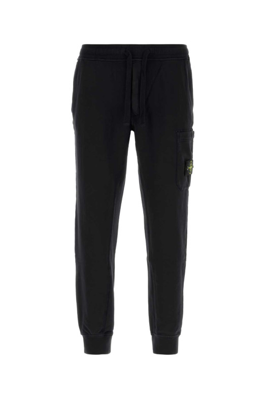 Black cotton joggers Black STONE ISLAND (L2S156200010S0051)