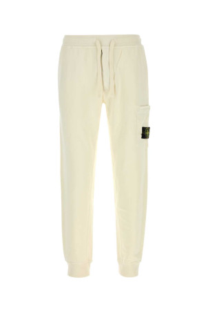 Ivory cotton joggers White STONE ISLAND (L2S156200010S0051)