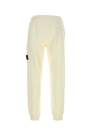 Ivory cotton joggers White STONE ISLAND (L2S156200010S0051)