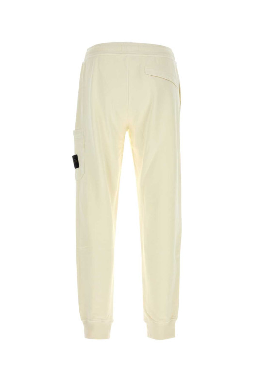 Ivory cotton joggers White STONE ISLAND (L2S156200010S0051)