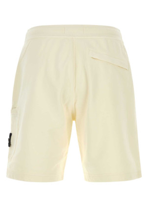 Ivory cotton bermuda shorts White STONE ISLAND (L2S156200011S0051)