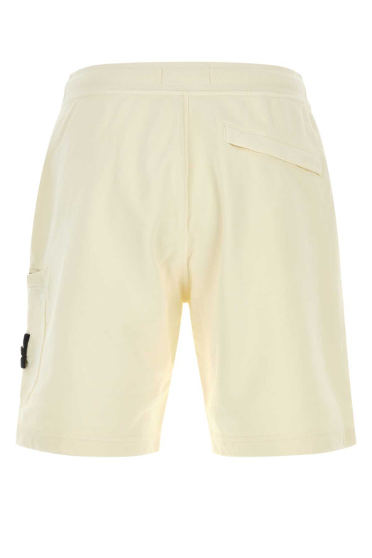 Ivory cotton bermuda shorts White STONE ISLAND (L2S156200011S0051)