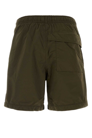 Olive green nylon bermuda shorts STONE ISLAND (L2S15B100002S00F6)