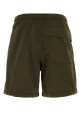 Olive green nylon bermuda shorts STONE ISLAND (L2S15B100002S00F6)