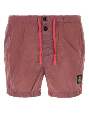 Dark pink nylon swimming shorts STONE ISLAND (L2S15B100003S0043)
