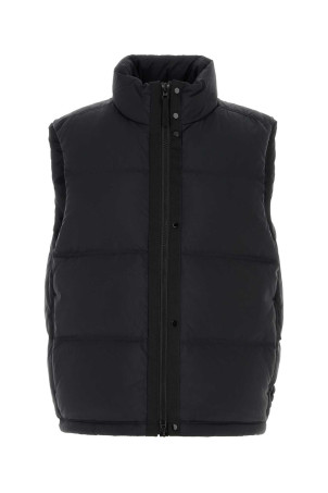 Black nylon down jacket Black STONE ISLAND (L2S15G100004S0483)