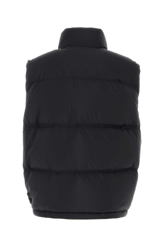 Black nylon down jacket Black STONE ISLAND (L2S15G100004S0483)