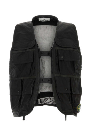 Black nylon vest Black STONE ISLAND (L2S15G100016S0424)