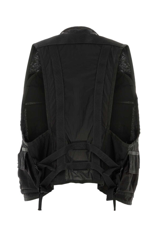Black nylon vest Black STONE ISLAND (L2S15G100016S0424)