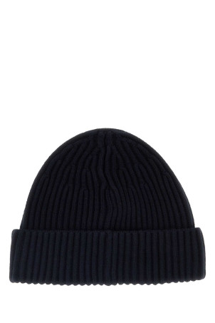 Midnight blue wool beanie hat Black STONE ISLAND (L2S15N100002S00C3)