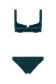 Petrol blue nylon blend bikini OSEREE (LAF257)