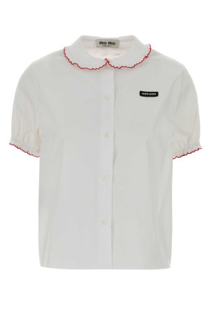 White poplin shirt MIU MIU (MK2038SOOO197F)