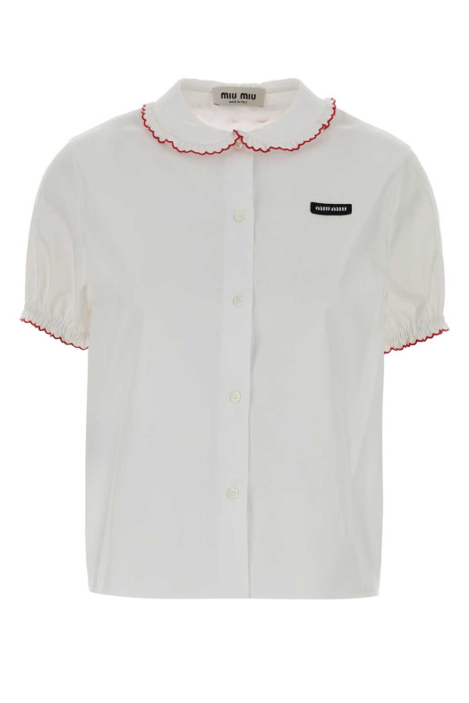 White poplin shirt MIU MIU (MK2038SOOO197F)