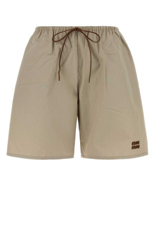 Sand poplin bermuda shorts MIU MIU (MP2026SOOO12NS)
