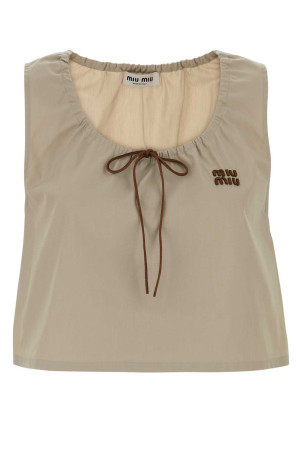 Sand panama top MIU MIU (MT2240SOOO12NS)