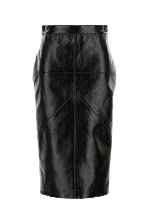 Black synthetic leather skirt LANVIN (RWST02036378A26)
