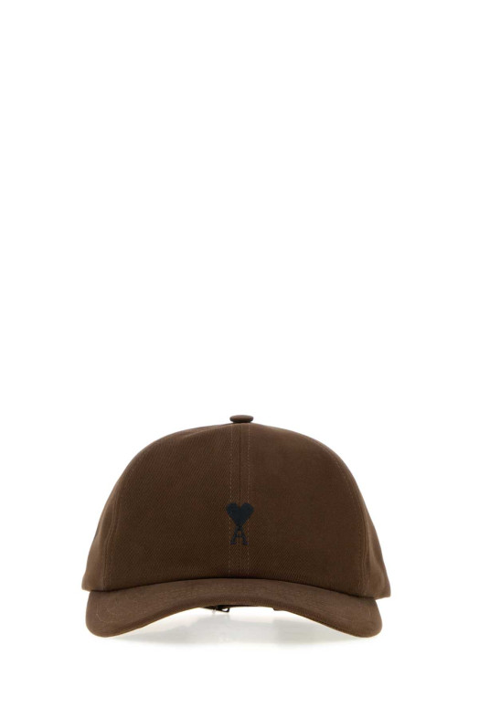 Chocolate cotton baseball cap AMI (UCP265AW0041)