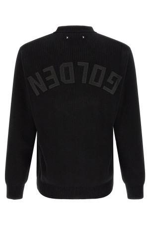 Ribbed sweater with logo Black