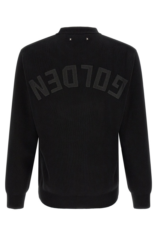 Ribbed sweater with logo Black