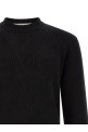 Ribbed sweater with logo Black