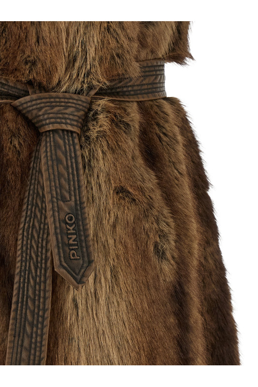 'Galearis' faux fur vest Brown
