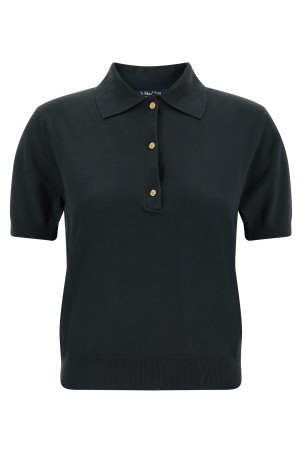 'Pomposa' knit polo shirt Black