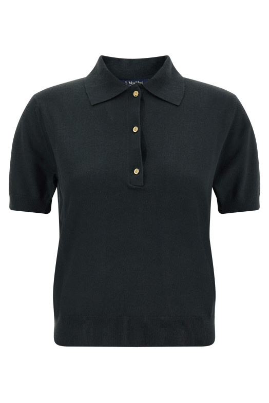 'Pomposa' knit polo shirt Black