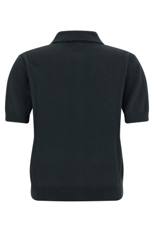 'Pomposa' knit polo shirt Black