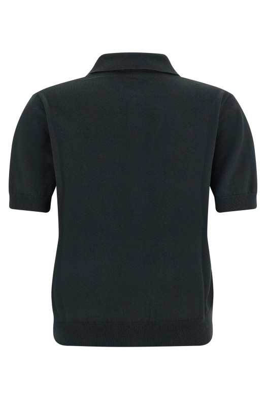 'Pomposa' knit polo shirt Black