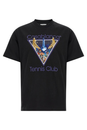 'Monde Perdu Tennis Club Icon' print T-shirt Black